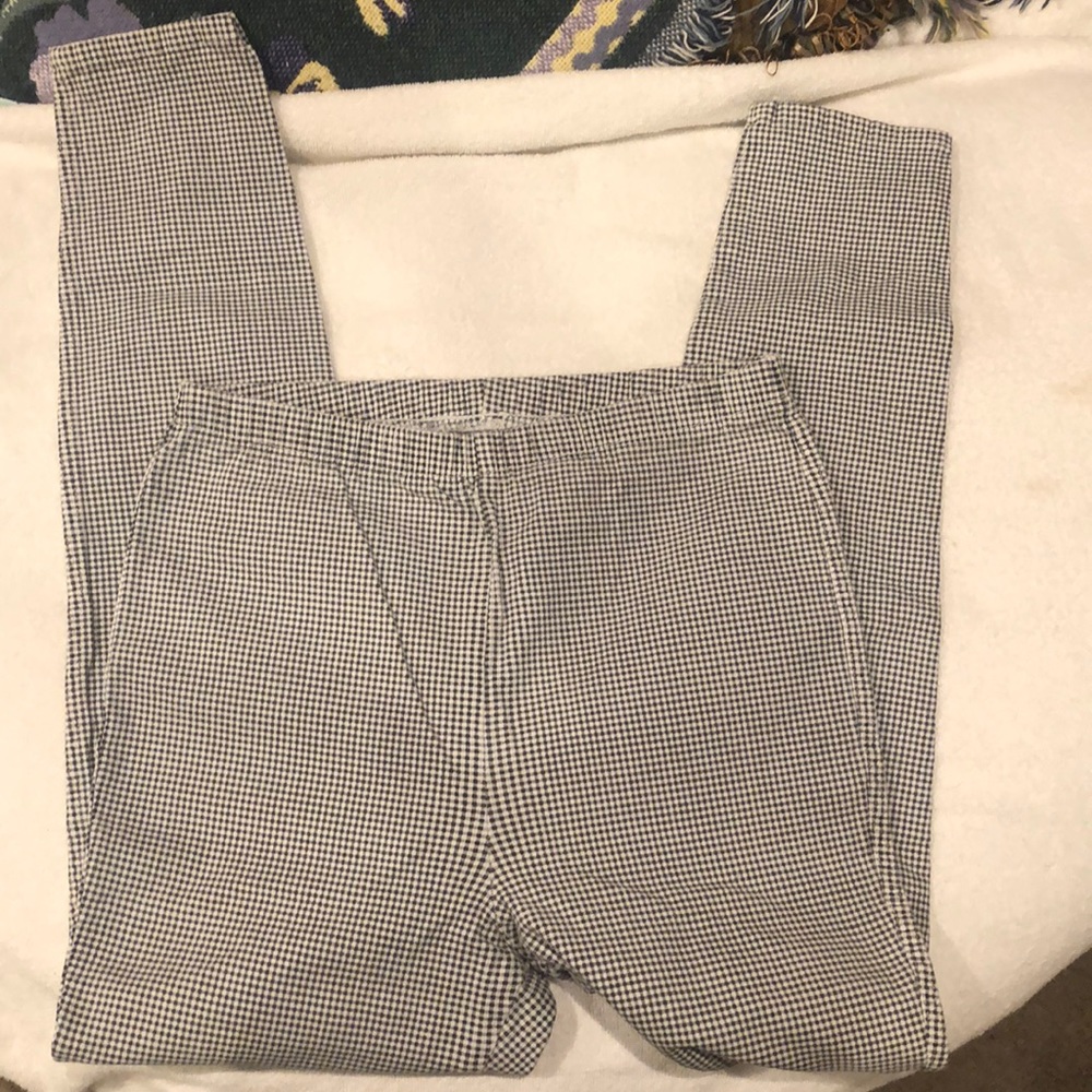 Ladies size Large pants. Black/white check. New